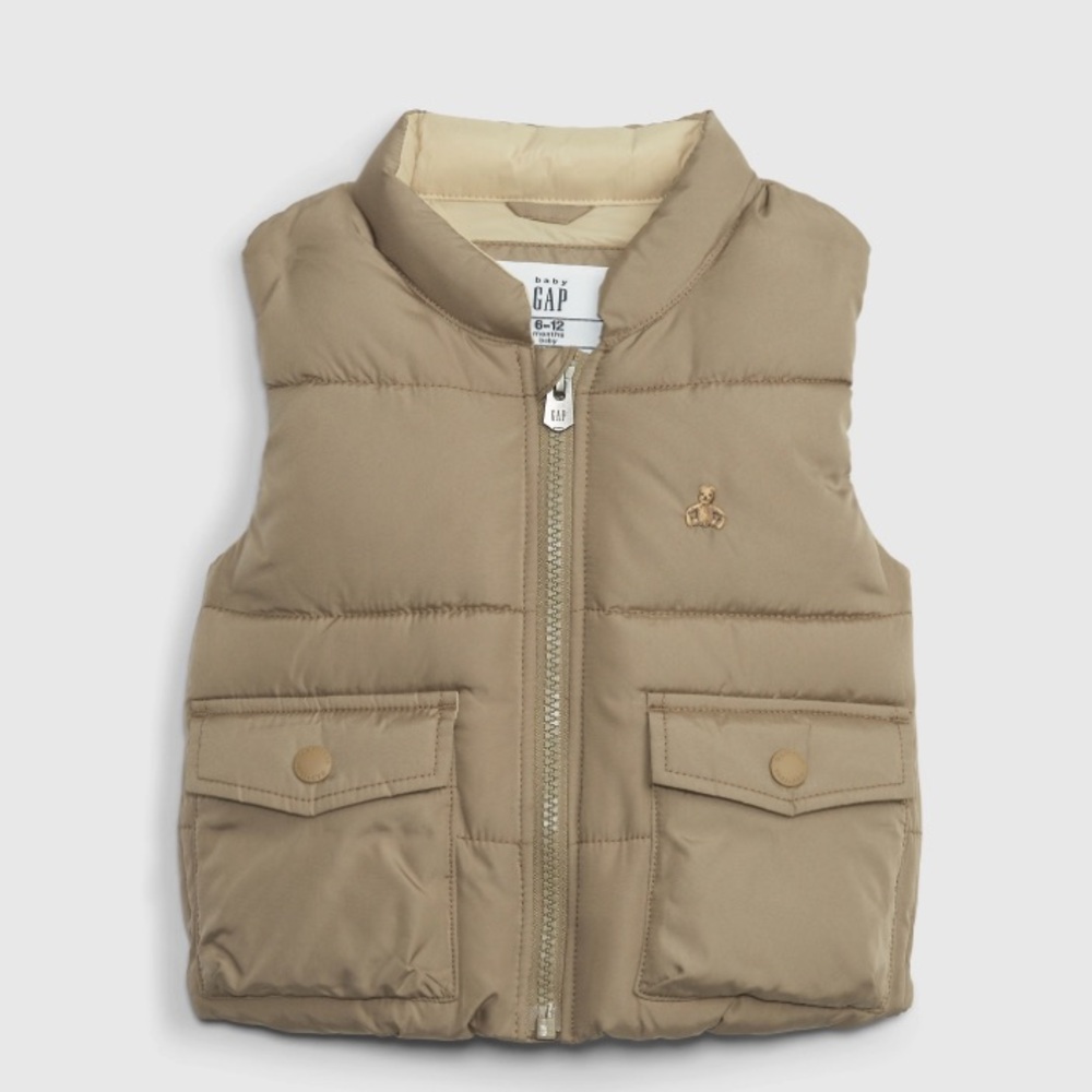 GAP Baby Recycled Utility Puffer Vest - size 6-12 months